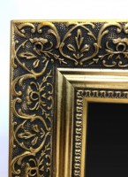 Chalk Board with Ornate Gold Frame Close-up